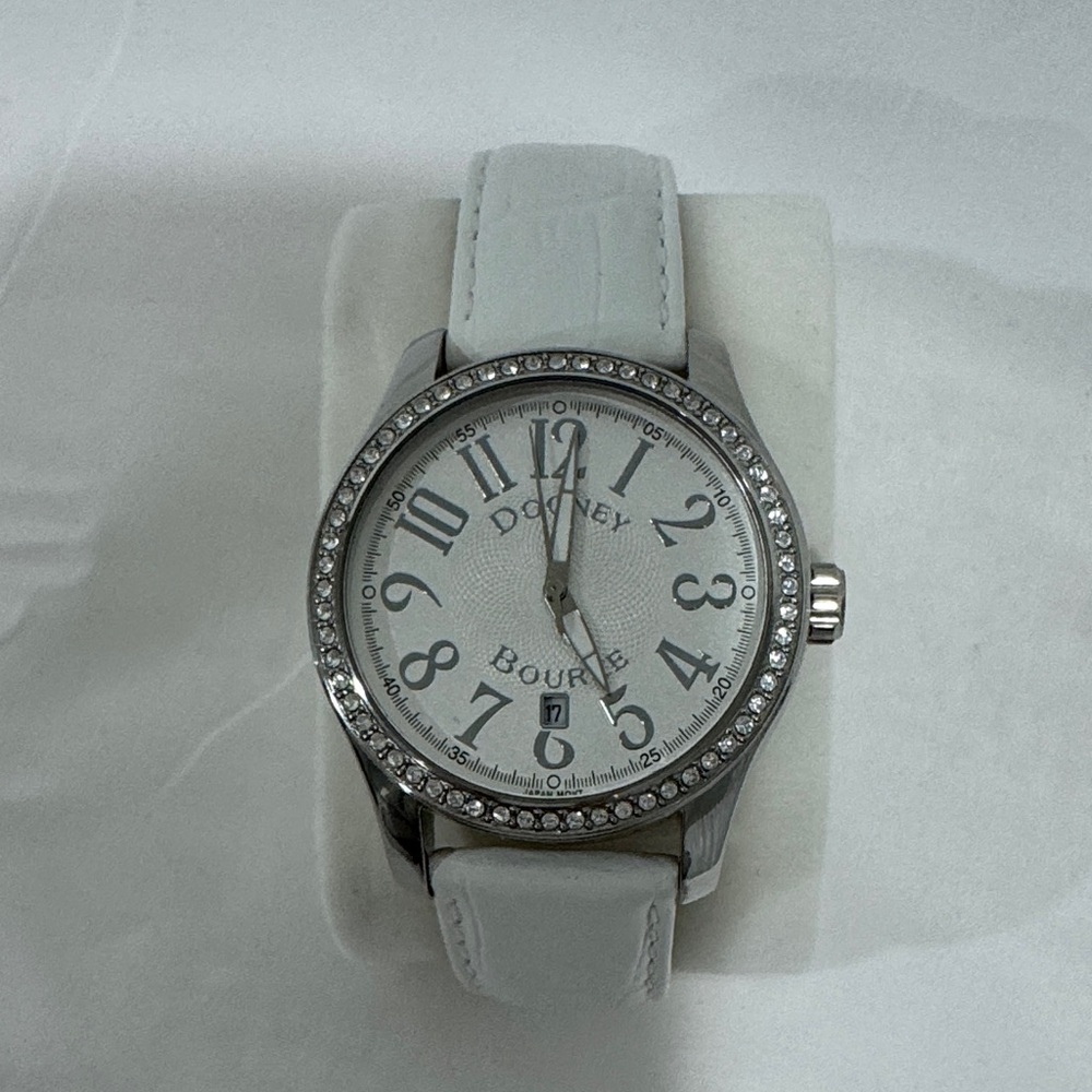 Dooney & Bourke White and Silver Crystal Watch